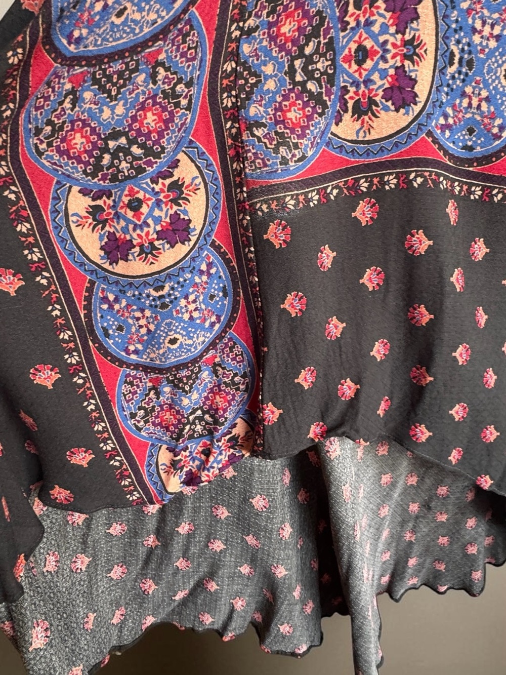 Free People Intimately Faithfully Yours Black Paisley-Panel High-Low Maxi Dress - Picture 10 of 15